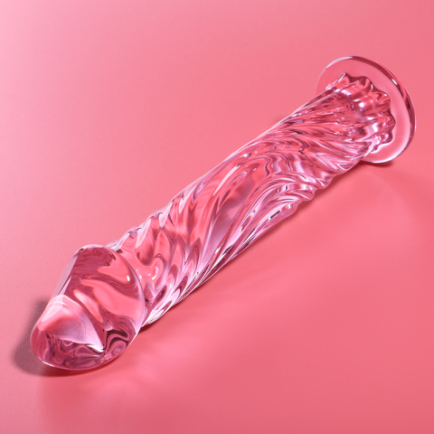 NEBULA SERIES BY IBIZA - MODELO 12 DILDO VIDRO BOROSILICADO ROSA 17 CM -O- 3.5 CM