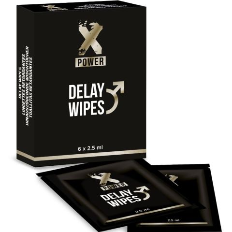 X POWER - DELAY WIPES 6 UNIDADES