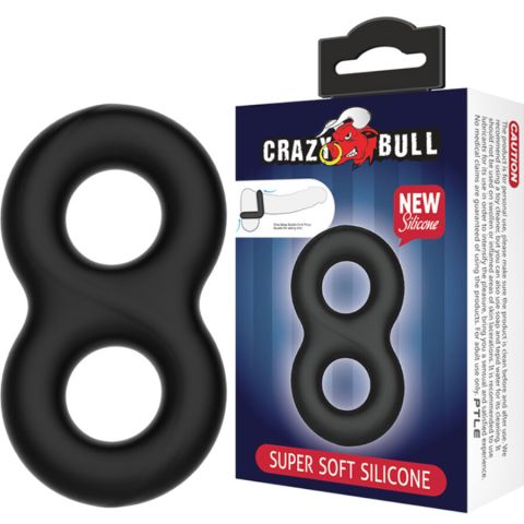 CRAZY BULL - ANEL DE SILICONE DUPLO INFINITO