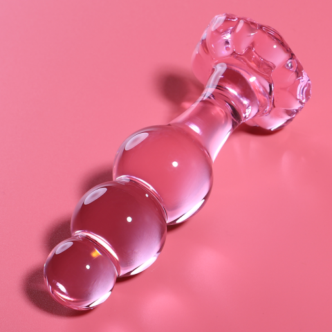 NEBULA SERIES BY IBIZA - MODELO 1 PLUG ANAL VIDRO BOROSILICADO ROSA 10.5 CM -O- 3 CM