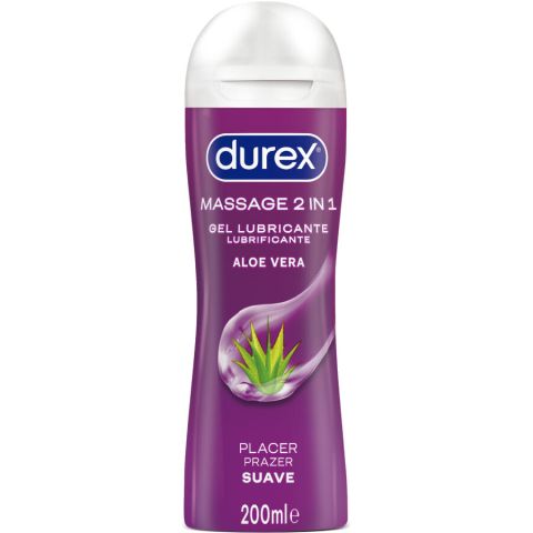 DUREX - GEL LUBRIFICANTE DE MASSAGEM SUAVE COM ALOE VERA 200 ML