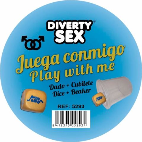 DIABLO PICANTE - DADO DURO DOURADO COM POSIÇÕES DE HOMENS E CUBO