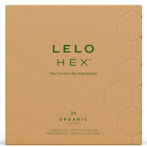 LELO - CAIXA DE PRESERVATIVOS ORGÂNICOS HEX 36 UNIDADES