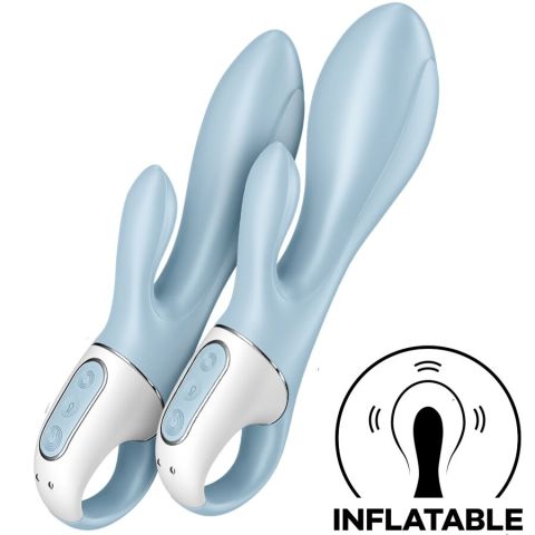 SATISFYER - BOMBA DE AR BUNNY 1 COELHO INFLÁVEL VIBRADOR AZUL