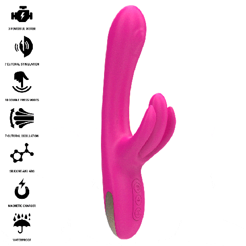 INTENSE - BRITNEY MULTIFUNCIONAL RABBIT VIBRADOR 23 CM ROSA